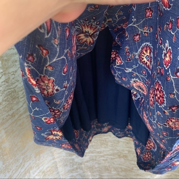 GAP Blue/Red Floral Print Maxi Skirt Size XS - Picture 5 of 14